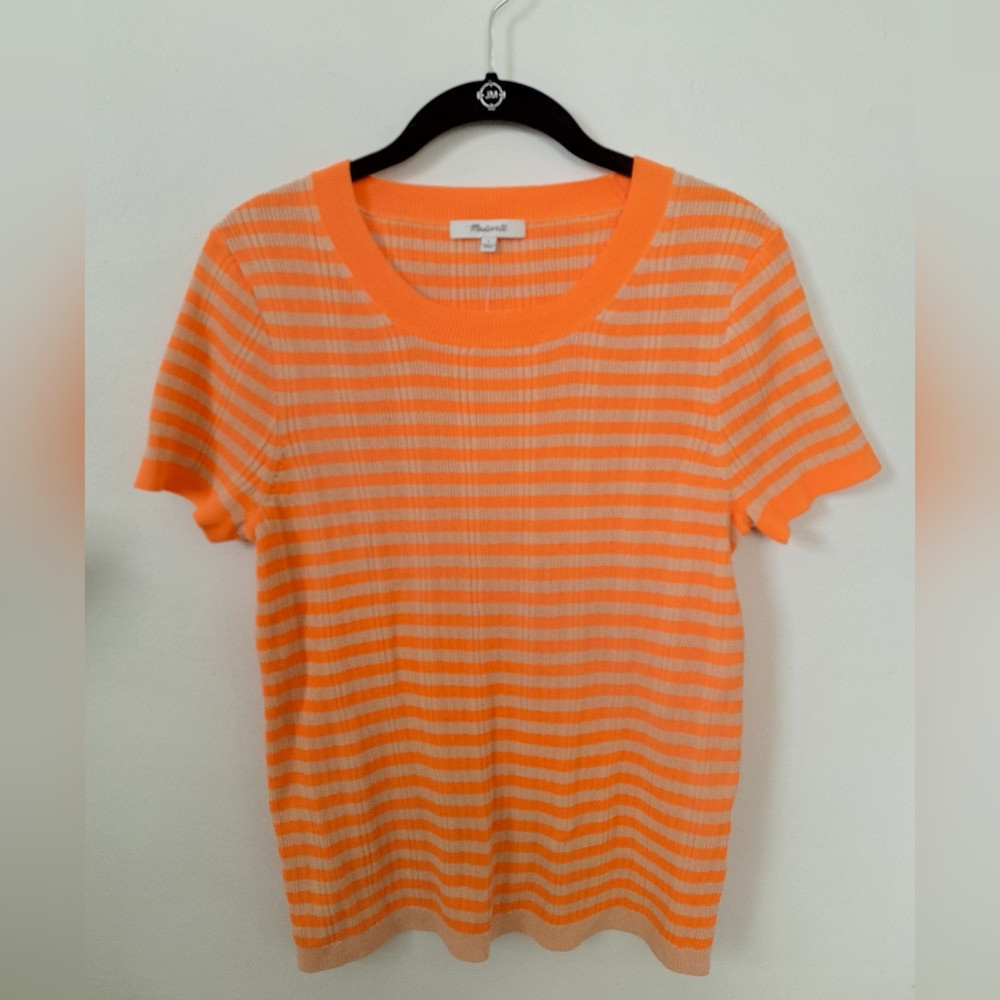 Madewell Orange and tan knit